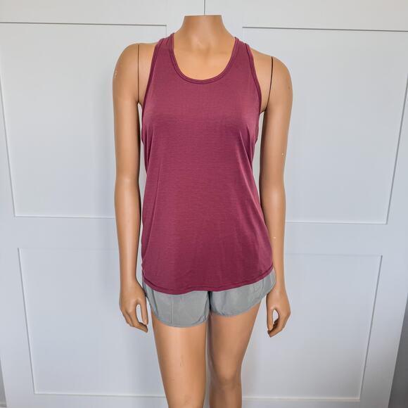Athleta Women's Small Essence Tie Back Tank in Flora Mauve-Activewear-Yoga Top - Picture 4 of 7